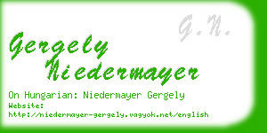 gergely niedermayer business card